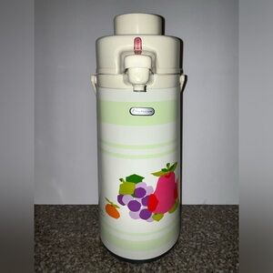NEW Vintage Pump Thermos - Whale 70s Floral Themed Coffee Pump